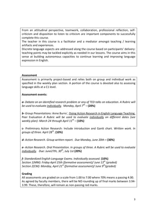 Action Research for pre-service EFL Teachers | PDF
