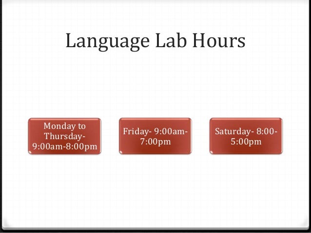 Language Lab Resources