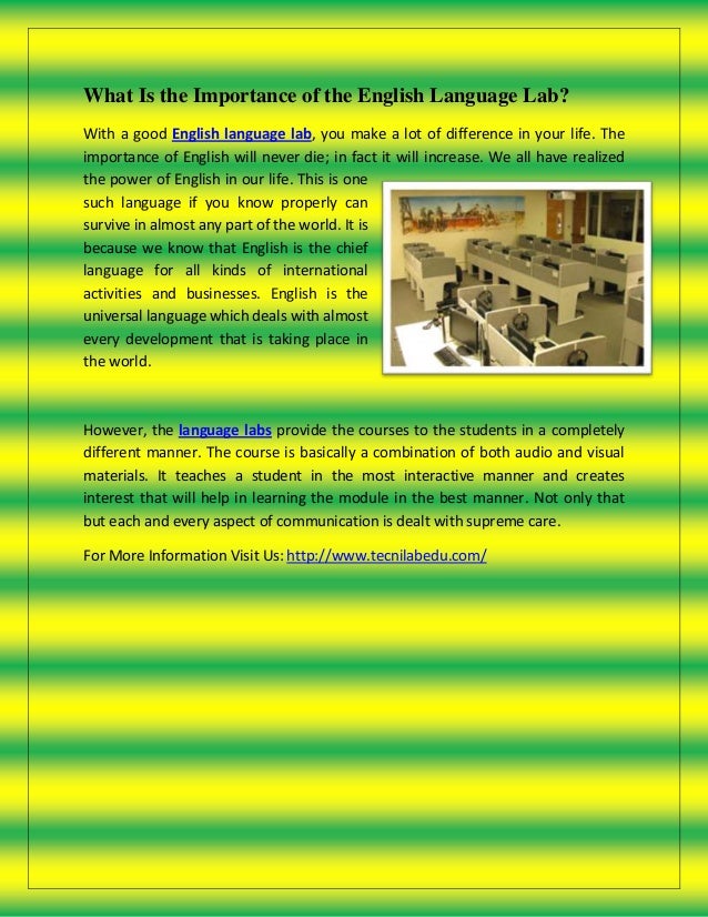 English language laboratory