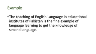 Language learning and acquisition by Stephan Kreshan | PDF