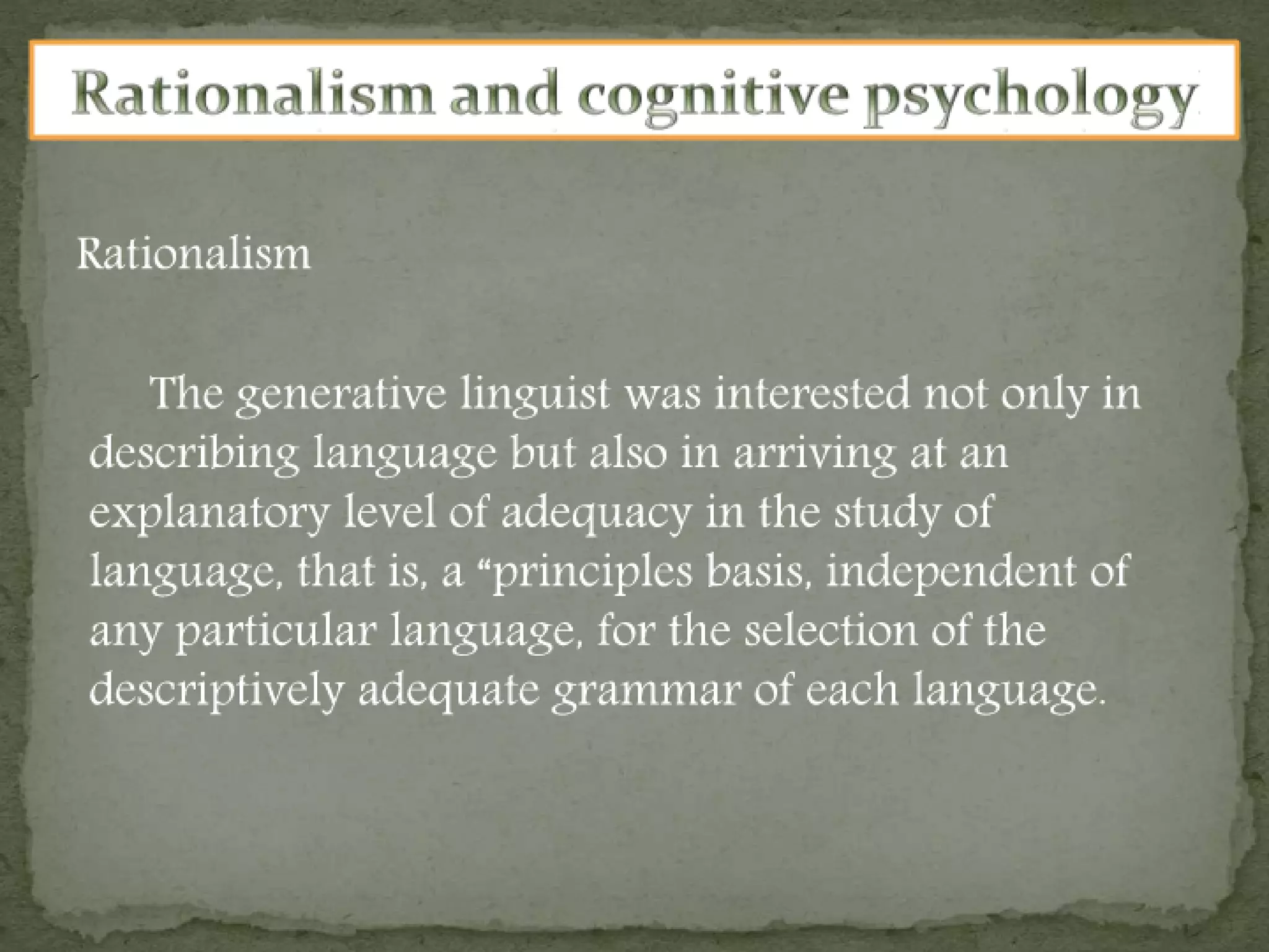 Language, learning, and teaching