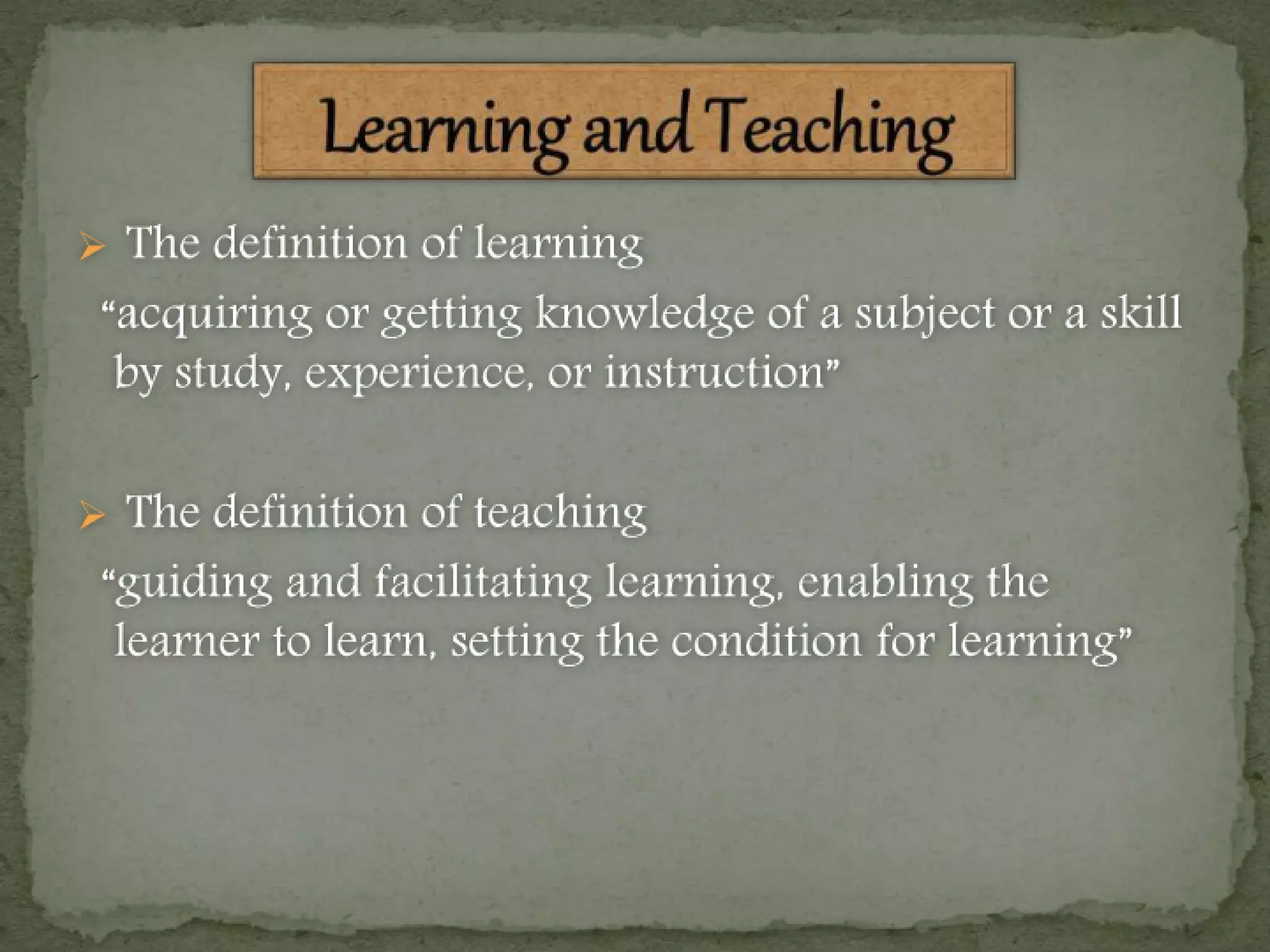 Language, learning, and teaching