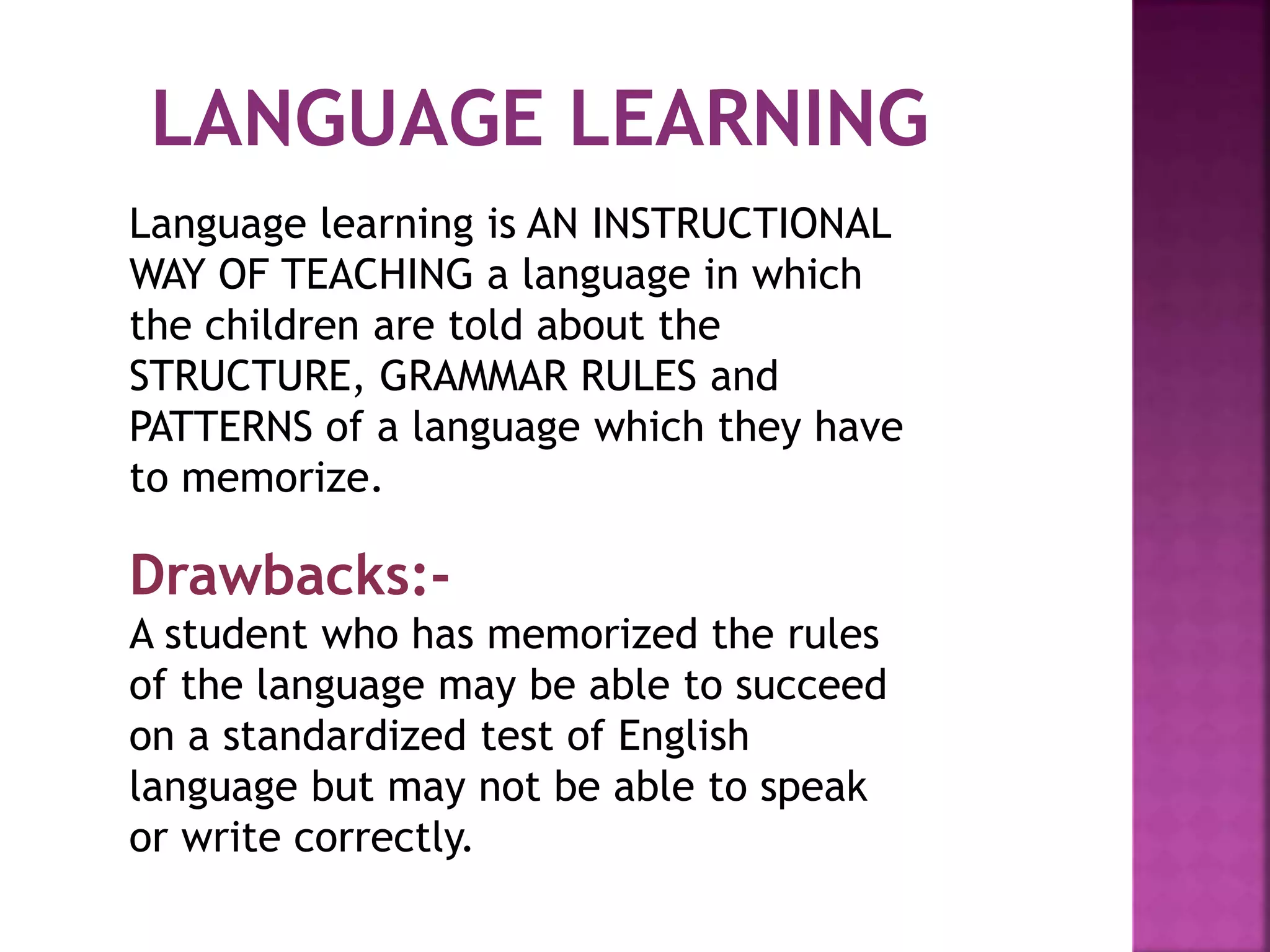 Language learning ppt | PPT