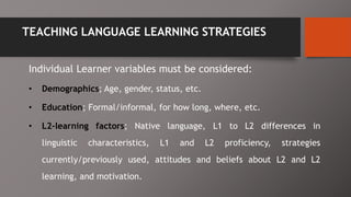 Language learning strategies | PPTX