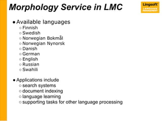 Lingsoft Language Management Central | PDF