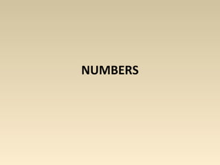 NUMBERS 
 