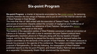 Language movement of bangladesh and Six point Program | PPTX