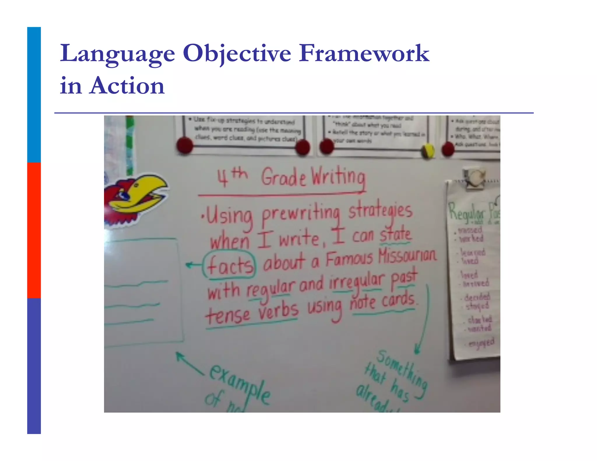 Language Objective Framework
in Action
 