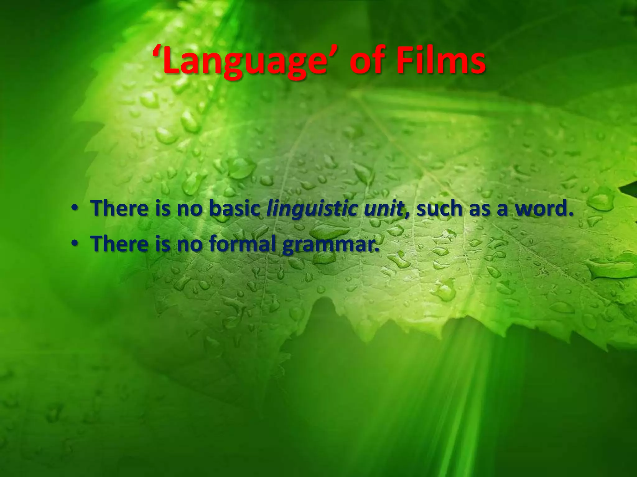 Glosario De Lenguaje Cinematográfico