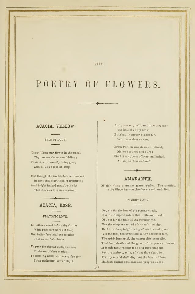 The Language and Poetry of Flowers