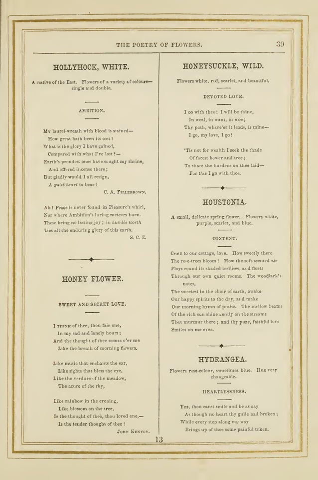 The Language and Poetry of Flowers