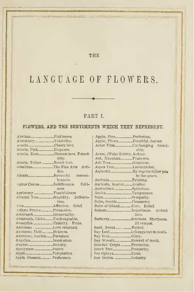 The Language and Poetry of Flowers