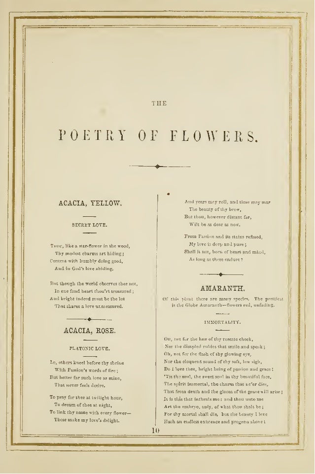 The Language and Poetry of Flowers