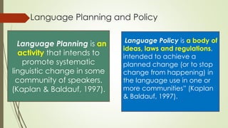 Language Planning and Policy | PPT