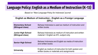 Language policy, planning and the impact in the English language ...