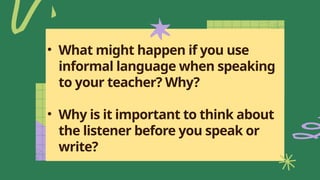 Language Register Powerpoint Presentation | PPTX