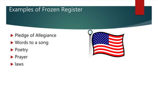 Pledge Register Example Language Registers notes | PPTX