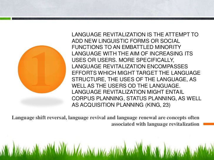 Language revitalization presentation