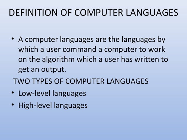 Languages | PPT image.