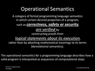 Operational Programming Programming Languages | PPTX