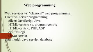 Languages and tools for web programming | PPT