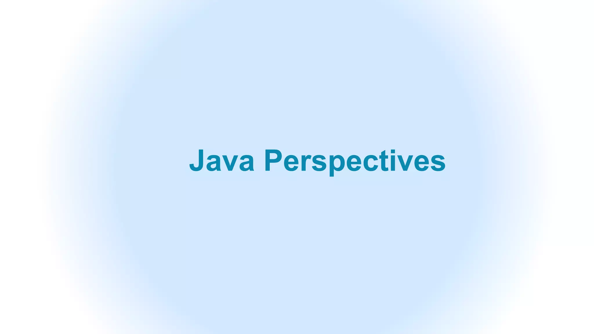 Java Perspectives
 