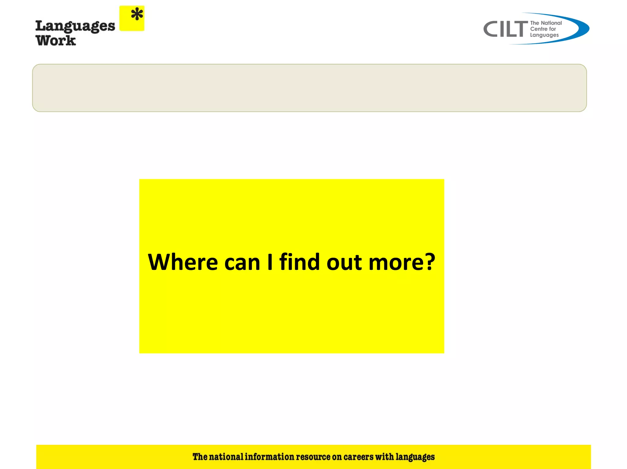 Where can I find out more?
 