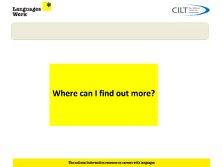 Where can I find out more?
 