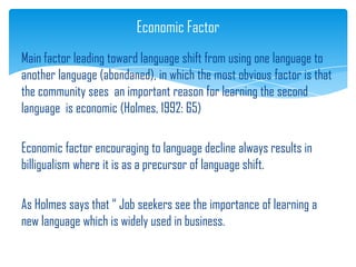 Language sociolinguistics presentation | PPTX