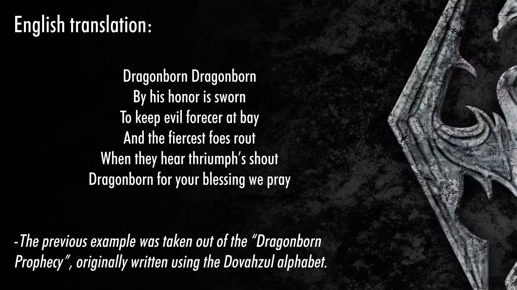 Languages of the elder scrolls