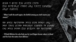 Languages of the elder scrolls | PDF