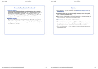 Language Specification in Programming Languages | PDF