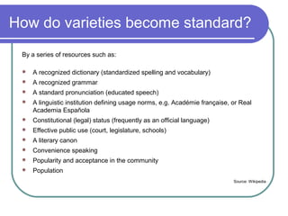 Language standardization: How and why | PPT