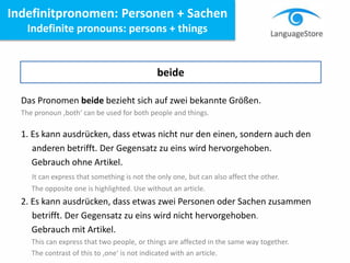 LanguageStore - Indefinitpronomen und Numerale | PPT