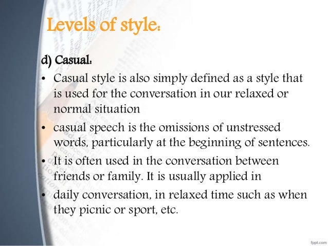 Speech writing styles