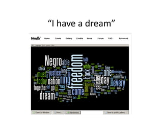 “I have a dream”
 