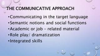 Language teaching approaches | PPT
