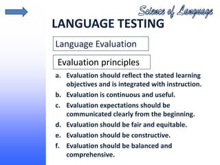 Language Testing | PPT