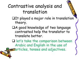 Language testing - Contrastive analysis | PPTX