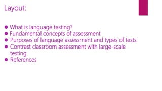  introducing language testing  and assessment
