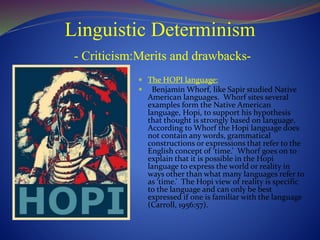 Language & thought s w hypothesis | PPTX