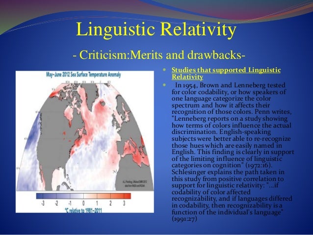 the linguistic relativity hypothesis the linguistic relativity hypothesis