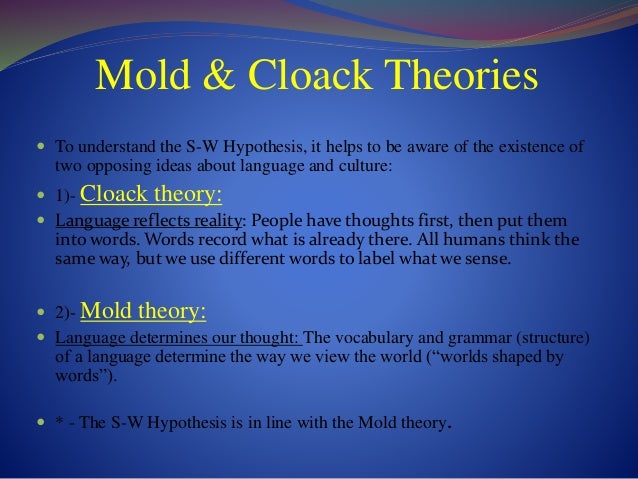 language of thought hypthesis Investigating language and thought how can such bold claims be substantiated beyond examination of individual languages themselves if one takes the hypothesis seriously, it should be possible to show that turks are more sensitive to evidence than are americans, but that americans are more aware of death than turks. language of thought hypthesis Investigating language and thought how can such bold claims be substantiated beyond examination of individual languages themselves if one takes the hypothesis seriously, it should be possible to show that turks are more sensitive to evidence than are americans, but that americans are more aware of death than turks.