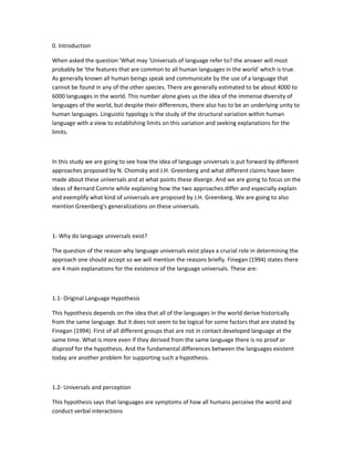 Language universals | PDF