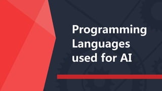 Programming
Languages
used for AI
 