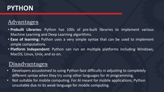 Programming Languages used in AI | PPTX