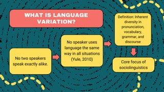 Comprehensive Overview of Language Variation: Types, Causes, and Social ...