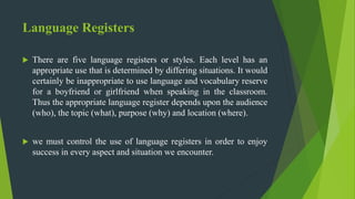 Language Variation: Register | PPTX