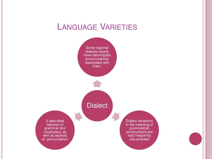 Language varieties