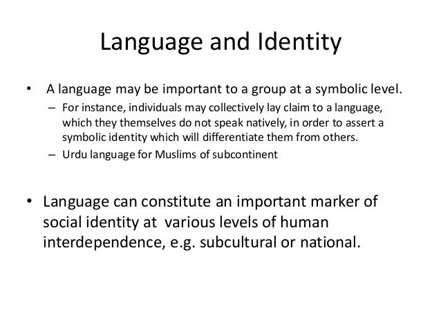 How Does Language Shape Our Identity – JNSYU